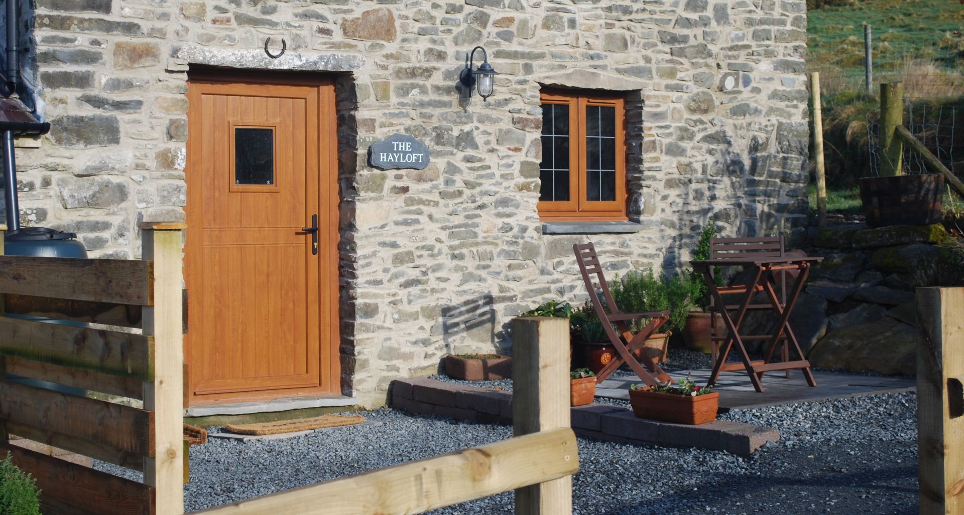 The Hayloft - private patio