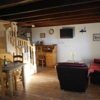 Lounge/ dining area in The Hayloft , with desk